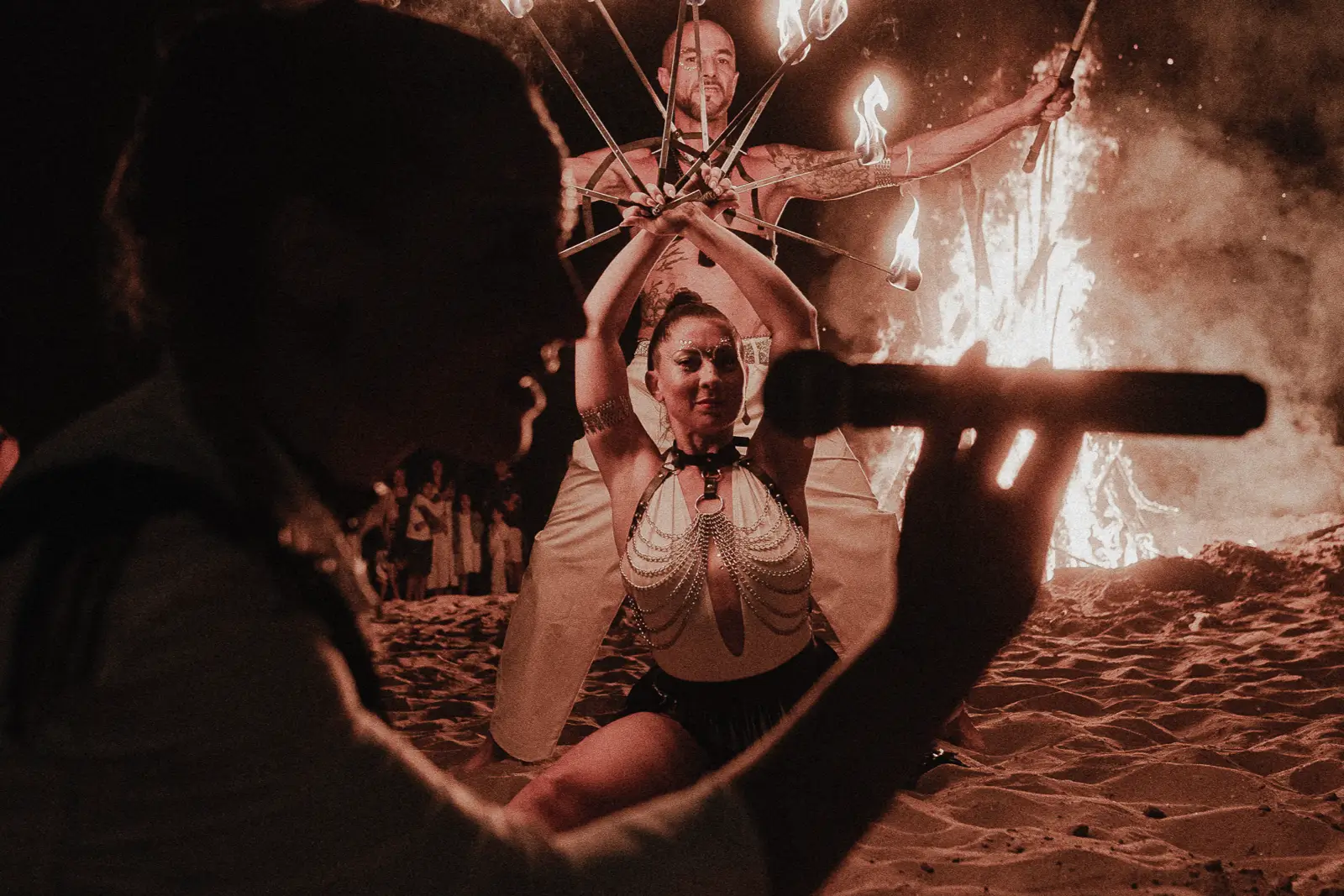 Fusion of Live Music and Fire Show